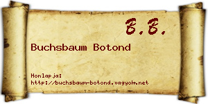 Buchsbaum Botond névjegykártya